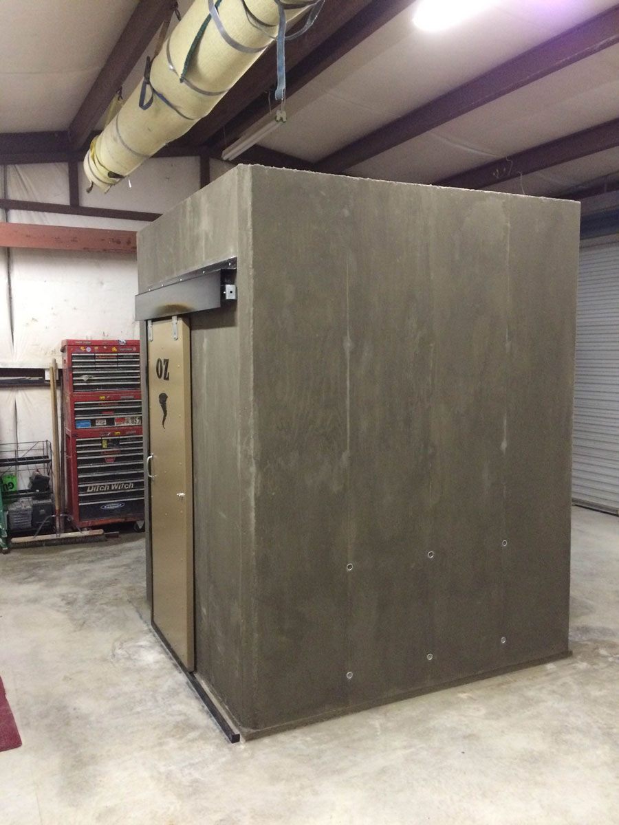 OZ Saferoom installed in residential garage